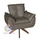 Ver imagem 5 de Poltrona/cadeira Decorativa Glamour Giratória Capuccino