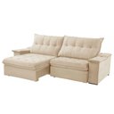 Ver imagem 2 de Sofá Lua Linho 02 Módulos 100 Cm B25cm Meu Sofá Online A294 Linho Creme