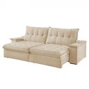 Ver imagem 3 de Sofá Lua Linho 02 Módulos 100 Cm B25cm Meu Sofá Online A294 Linho Creme