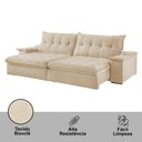 Ver imagem 4 de Sofá Lua Linho 02 Módulos 100 Cm B25cm Meu Sofá Online A294 Linho Creme