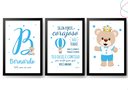 Ver imagem 1 de Quadrinho Decorativo Infantil Ursinho Príncipe 20x30:preta