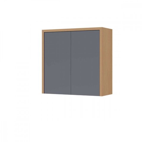 Armário Aéreo 2 Portas Nesher Condessa 80cm Carvalho Titânio