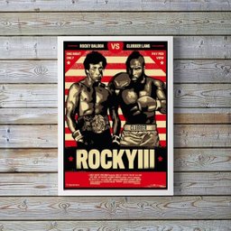 Quadro Decorativo Rocky Balboa iii 33x24cm - com Vidro:madeira Branca - 2 Quadro Decorativo Rocky Balboa iii 33x24cm - com Vidro:madeira Branca - 2