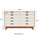 Ver imagem 3 de Cômoda Alice 10 Gavetas em 100% Mdf