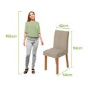 Ver imagem 4 de Conjunto Sala de Jantar Mesa Apogeu 170 Tampo Vidro Off White com 6 Cadeiras Laini - Lopas Amendoa C