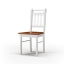 Ver imagem 3 de Conjunto Sala de Jantar com 6 Cadeiras Ripadas Madeira Maciça Mv Branco