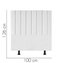Ver imagem 3 de Cabeceira Estofada Cama Box Solteiro Carla 100cm Courino:branco