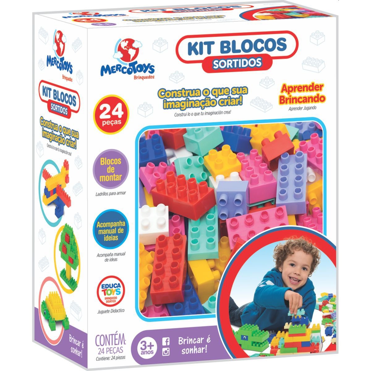 Brinquedo para Montar KIT Blocos 24PCS Sortidos - 2