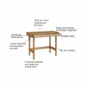 Ver imagem 6 de Mesa Escrivaninha Orgânica Curva 1 Gaveta 100cm Pés Madeira Maciça 100% MDF BP Aura Marrom/Hanover