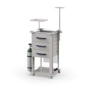 Ver imagem 1 de Carrinho Hospitalar de Emergência 3 Gavetas Auxiliar - Tampo Inox - Estrutura em Aço com Acessórios