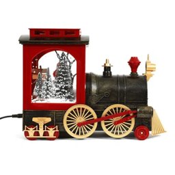 Trem Luz Som e Movimento Bronze e Vermelho a Pilha 31x24x15cm - 4