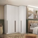 Ver imagem 1 de Guarda Roupa Canto Reto 4 Portas Mdf Altezza Trend Belmax:branco