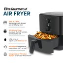 Ver imagem 4 de Elite Gourmet Eaf-3218 Air Fryer Elétrica Compacta 1l Preta