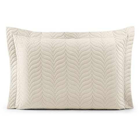 Porta Travesseiro Paris Percal 150 Fios 100% Algodão 70x50cm Matelado com Debrum:Palha