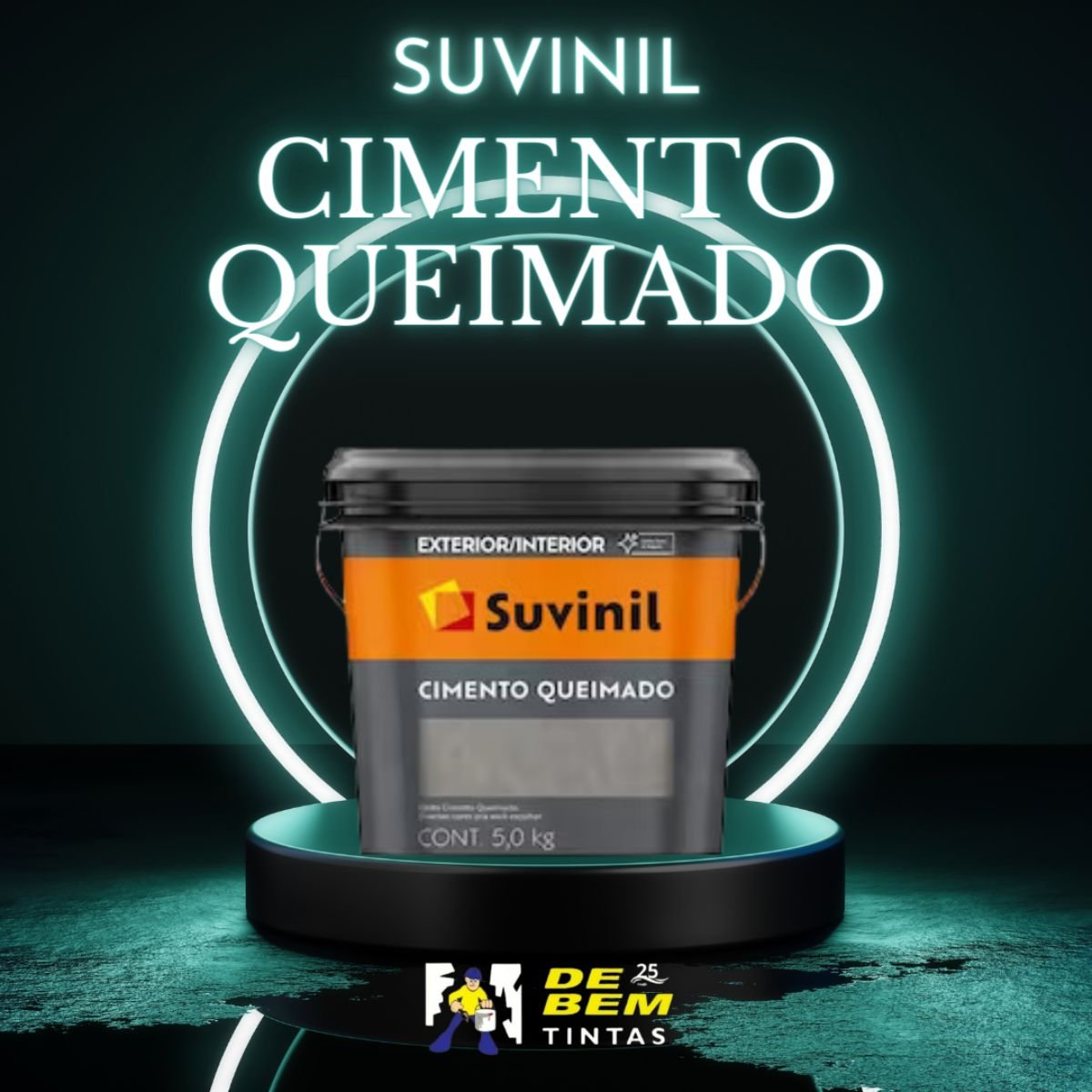 Cimento Queimado Túnel de Concreto 5kg | Suvinil Bases - 3