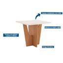 Ver imagem 2 de Conjunto: Mesa Sala Jantar Vértice C/ Tampo Reto Madeirado C/ Vidro 90x90cm e 4 Cadeiras Vita