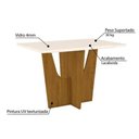 Ver imagem 3 de Conjunto: Mesa Sala Jantar Vértice C/ Tampo Reto Madeirado C/ Vidro 90x90cm e 4 Cadeiras Vita