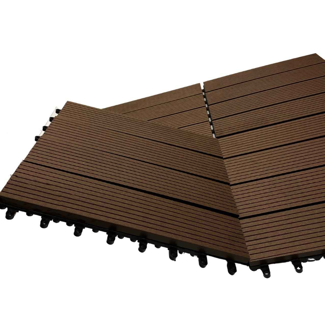 Combo Deck Modular Polywood WPC Cor Ipê 30x30 - 2m² - 5