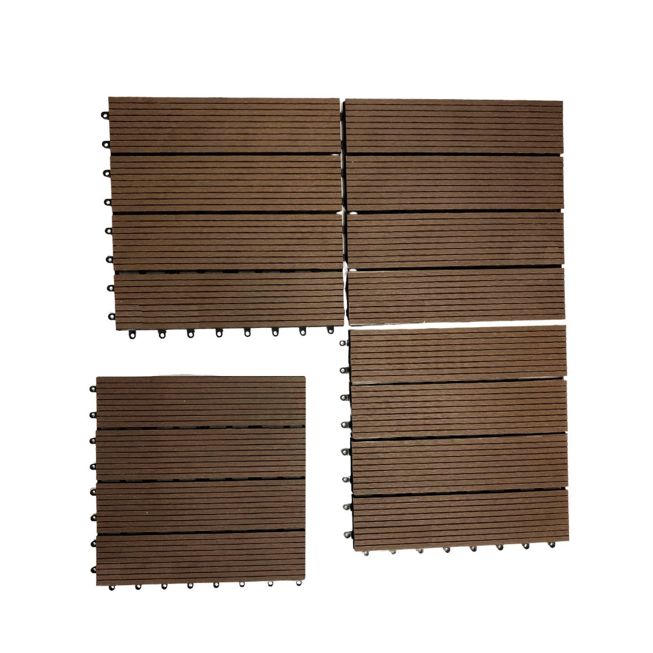 Combo Deck Modular Polywood WPC Cor Ipê 30x30 - 2m² - 2