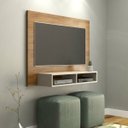 Ver imagem 2 de Painel para TV até 42 Polegadas Jazz Viero Móveis Imbuia/Off White
