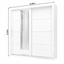 Ver imagem 5 de Guarda-Roupa Casal 2 Portas de Correr com Espelho Branco Ártico - Soberano/Zanzini