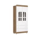 Ver imagem 2 de Guarda-Roupa Katatau 2 Portas e 3 Gavetas Reller Branco Brilho/ Mezzo Fosco