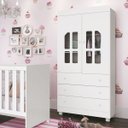 Ver imagem 1 de Guarda-Roupa Katatau 2 Portas e 3 Gavetas Reller Branco Brilho