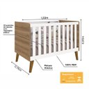 Ver imagem 3 de Berço Sofá Cama Retrô Ayla Reller Branco Fosco/Mezzo Fosco