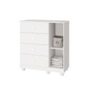Ver imagem 3 de Cômoda Katatau 1 Porta e 4 Gavetas Reller Branco Brilho