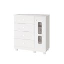 Ver imagem 2 de Cômoda Katatau 1 Porta e 4 Gavetas Reller Branco Brilho