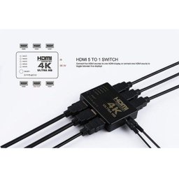 Switch Hdmi Adaptador Hub 5x1 Splitter 4k Com Controle - 6