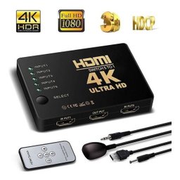 Switch Hdmi Adaptador Hub 5x1 Splitter 4k Com Controle - 7