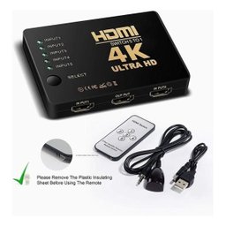 Switch Hdmi Adaptador Hub 5x1 Splitter 4k Com Controle - 4
