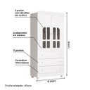 Ver mais imagens de Quarto de Bebê Completo Katatau Reller Branco Brilho