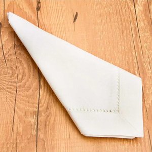 Cj.4 Guardanapos a Jour Percal 100% Algodao Branco 40x40cm