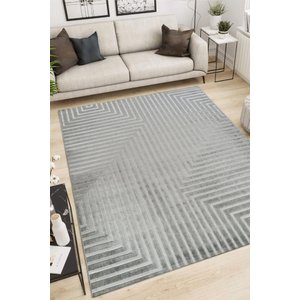 Tapete Sala 300x400 Chevron Cinza 217