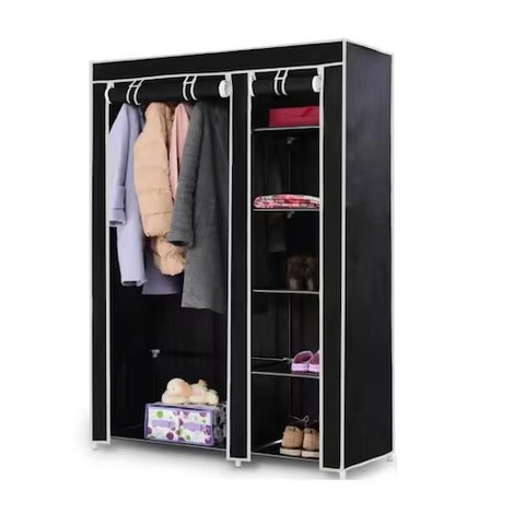 Guarda Roupa Desmontavel Arara Organizador Cabideiro Preto
