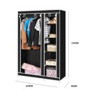 Ver imagem 2 de Guarda Roupa Desmontavel Arara Organizador Cabideiro Preto