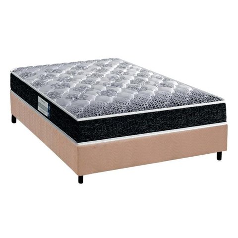 Cama Box Casal: Colchão Ortopédico Probel D33/EP Advanced Tech1500 Plus + Base CRC Suede Clean(