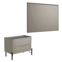 Ver imagem 4 de Conjunto Cabeceira e 1 Mesa de Cabeceira 164cm Casal Mdf Cor:grigio com Preto
