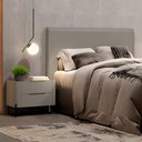 Ver imagem 5 de Conjunto Cabeceira e 1 Mesa de Cabeceira 164cm Casal Mdf Cor:grigio com Preto