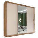 Ver imagem 1 de Guarda Roupa Casal 3p 2g com Espelho 235 Cm 32211 Amendola Off White Demobile