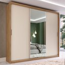 Ver imagem 2 de Guarda Roupa Casal 3p 2g com Espelho 235 Cm 32211 Amendola Off White Demobile