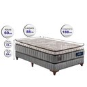 Ver imagem 2 de Cama Box Solteiro + Colchão Molas Ensacadas Cama Inbox com Euro Pillow Frost ThermoGel 88x188x60