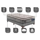 Ver imagem 3 de Cama Box Solteiro + Colchão Molas Ensacadas Cama Inbox com Euro Pillow Frost ThermoGel 88x188x60
