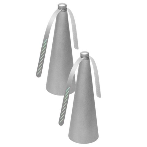 Kit 2 Ventilador Repelente de Mesa Lyor 3 Pás 3 Velocidades Prata Retrátil Bivolt