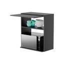 Ver imagem 1 de Armário Modular Aéreo Preto 1 Porta com Nicho para Microondas