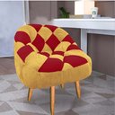 Ver imagem 2 de Kit 02 Poltrona Paloma Escritório Sala Pé Palito Suede Mostarda e Suede Vermelho - Dominic Decor