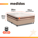 Ver imagem 4 de Cama Box Queen Molas Ensacadas Bege Bali 158x198x60cm