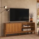 Ver imagem 1 de Rack para Tv até 75 Polegadas Bancada New Aurora Marrom Canela